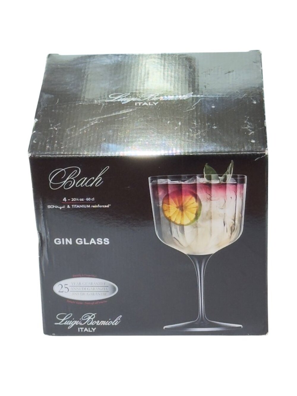 Luigi Bormioli Bach Gin Glasses Set Of 3 - 20.4oz Titanium Reinforced Crystal